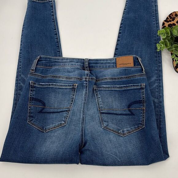 American Eagle High-Rise Stretch Jegging Size 2 Short Faded Blue‎ - Picture 6 of 11